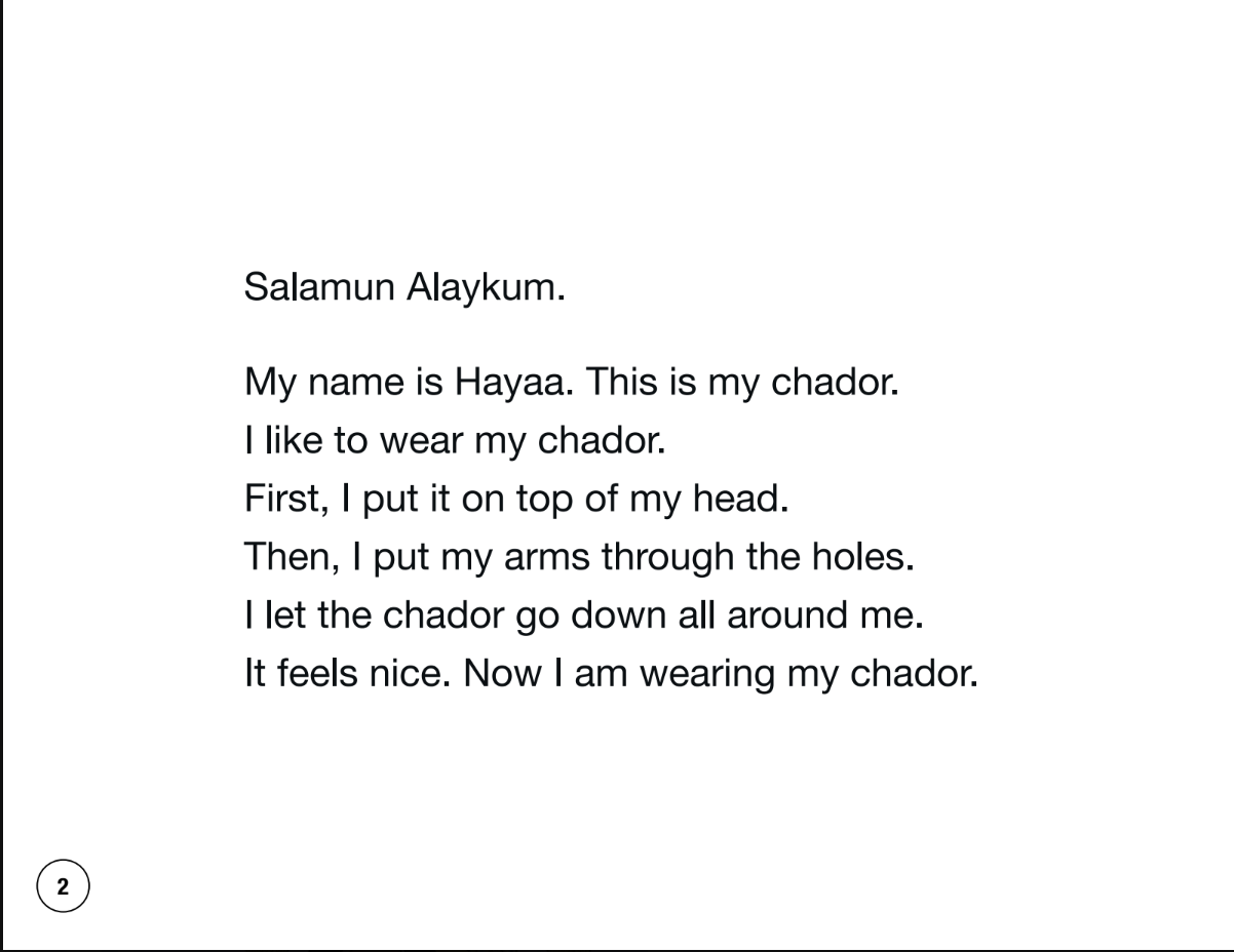 Hayaa's Chador - Special Needs Adapted