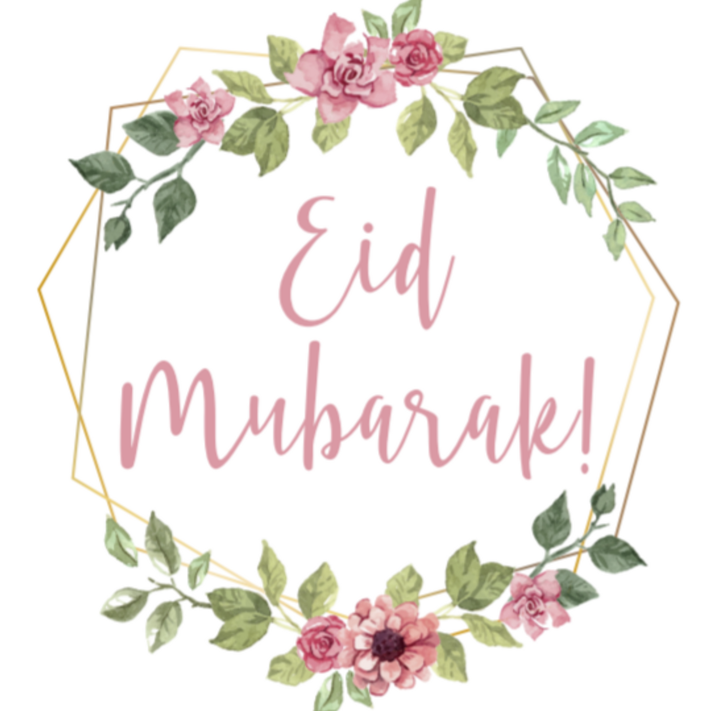 Eid | Pink Floral Greeting Card