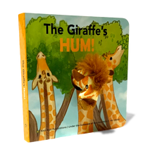 Load image into Gallery viewer, The Giraffe&#39;s Hum finger puppet board book